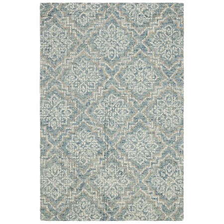 Safavieh 4 x 6 ft. Abstract Hand Tufted Area Rug, Ivory and Dark Grey ABT202A-4